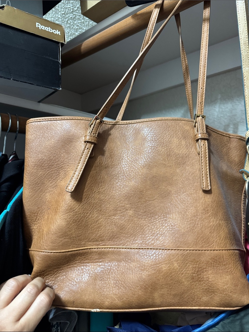 Classic Tan Leather Tote Bag - Contemporary Everyday Carry